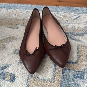 Premium leather J.Crew flats in brown. Size 8.5 🤎